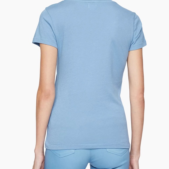 L’AGENCE Becca Cotton V Neck Tee size L - Picture 3 of 5